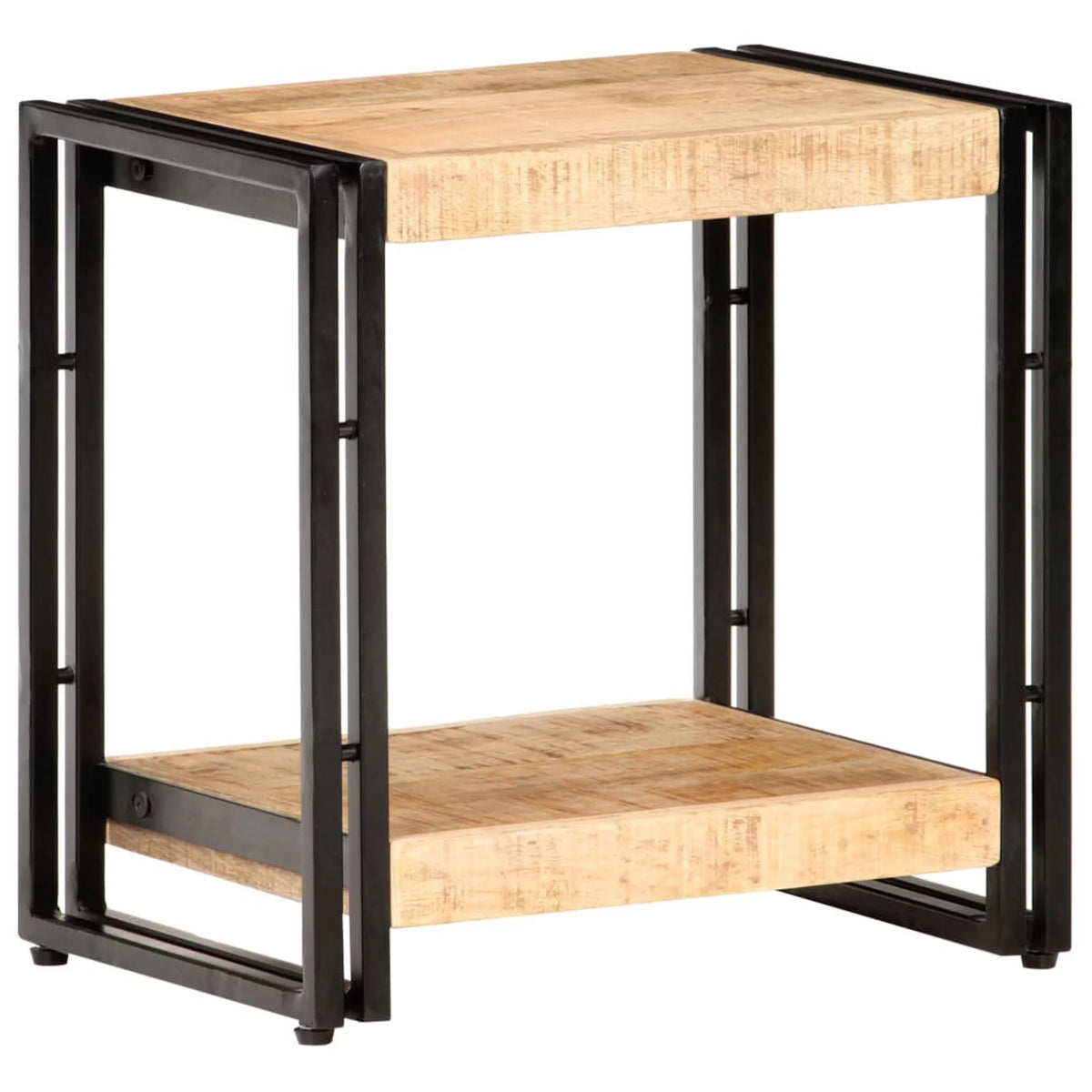Side Table with Storage Shelf Mango Wood E584