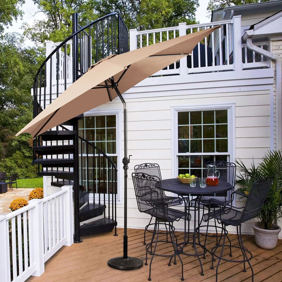 10FT Beige Patio Umbrella D6934