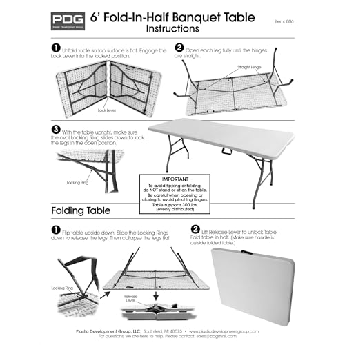 8 Foot Folding Plastic Banquet Table O73057