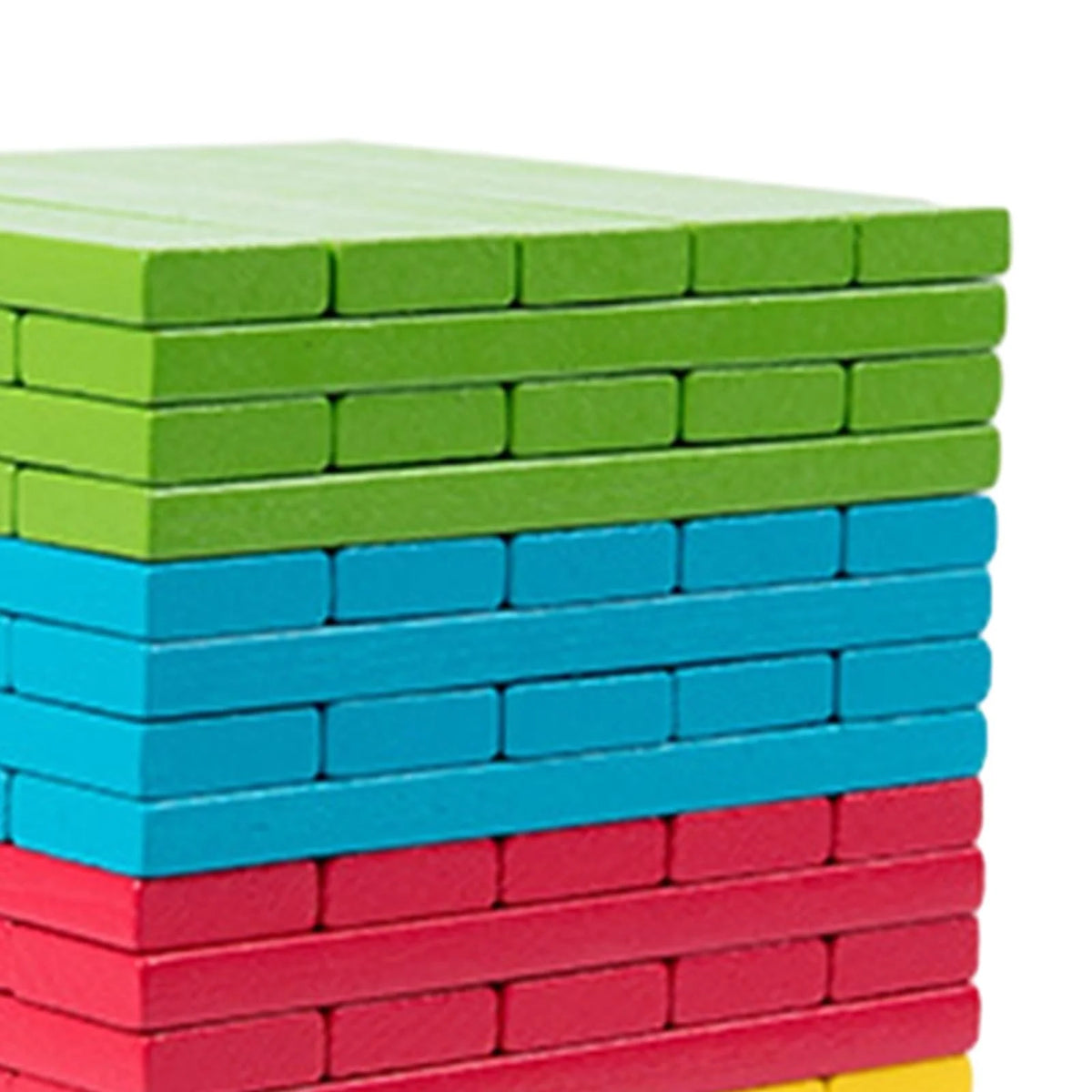 100 Pieces Wooden Stacking Blocks Building Kits Board Game E7188