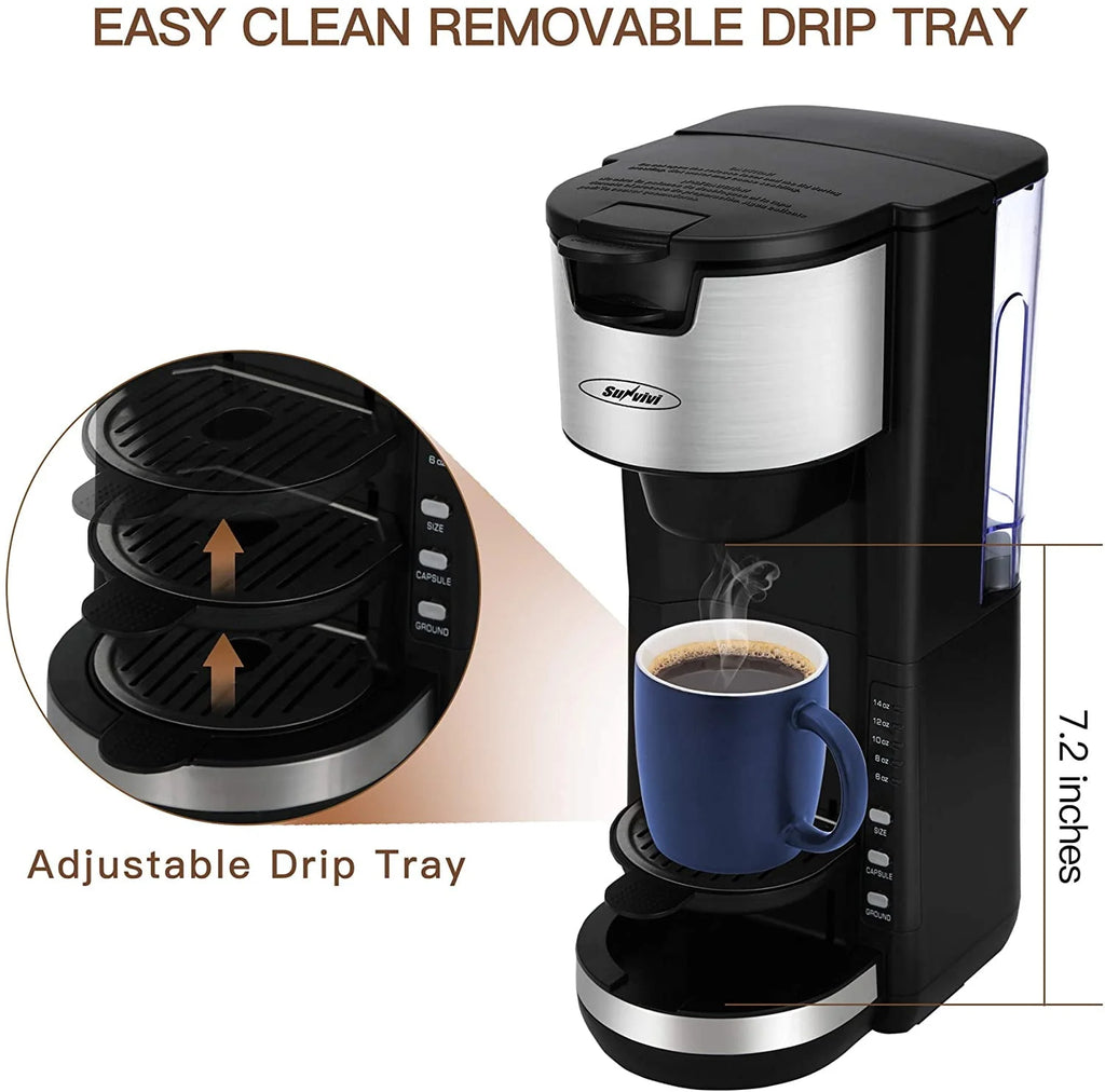 Single Serve Coffee Maker with 6 to 14 oz Brew Sizes Y252