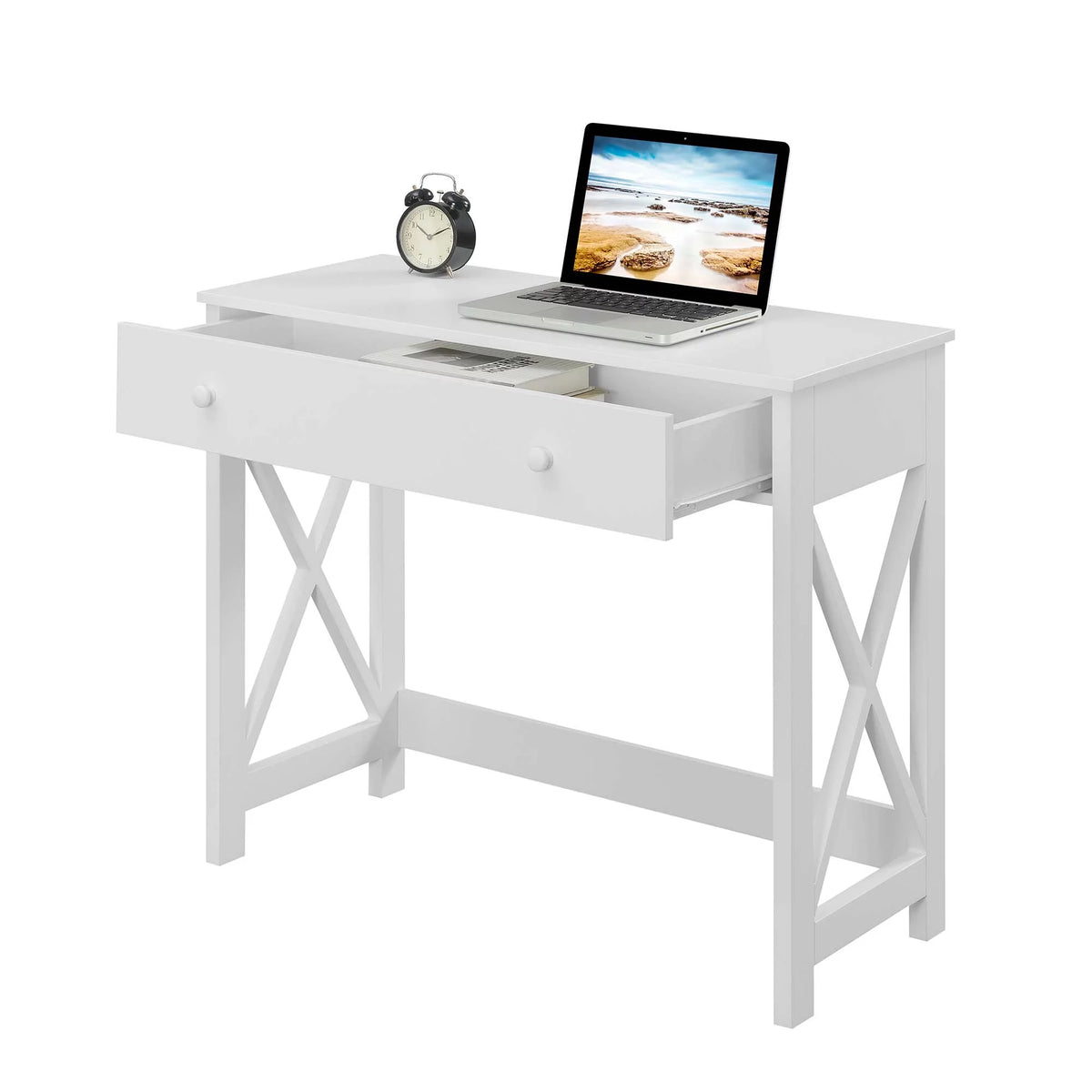 White 1 Drawer 36-inch Desk V76791