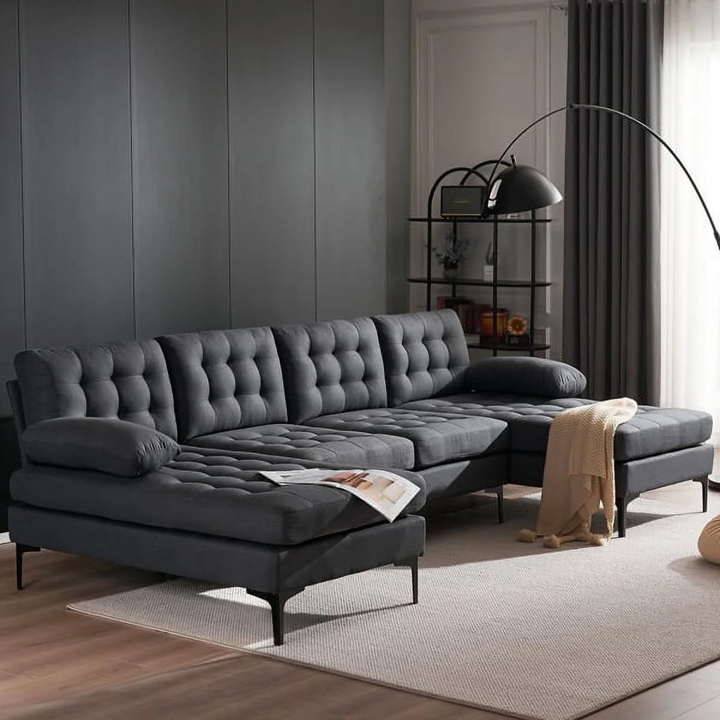 U-shaped Sectional Sofa Dark Gray H17960