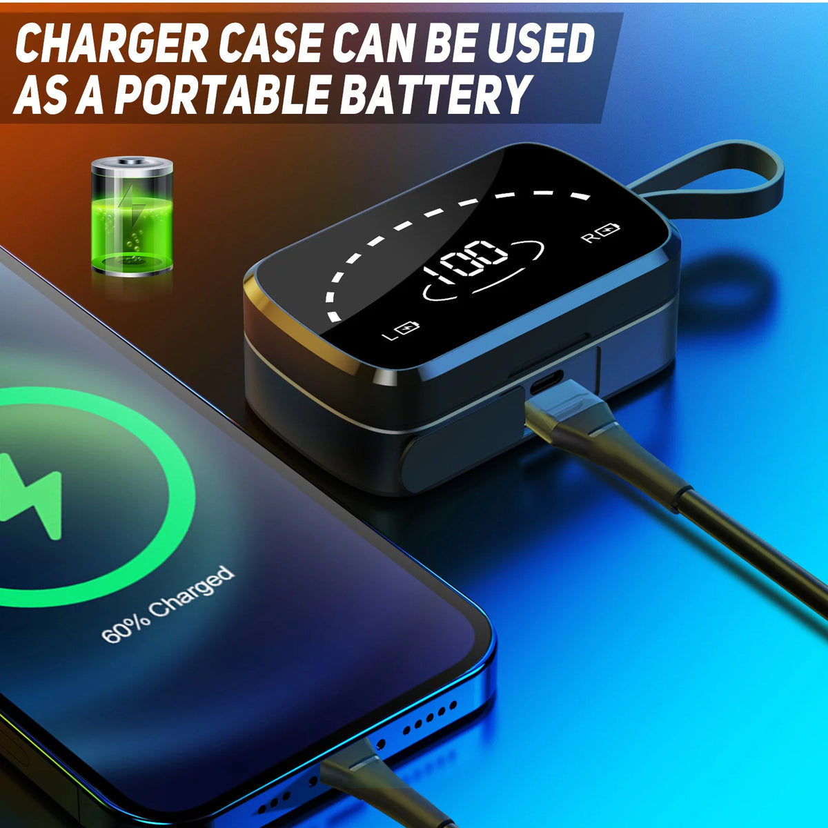 Wireless Earbuds Bluetooth Sport Headphones Charging Case G346