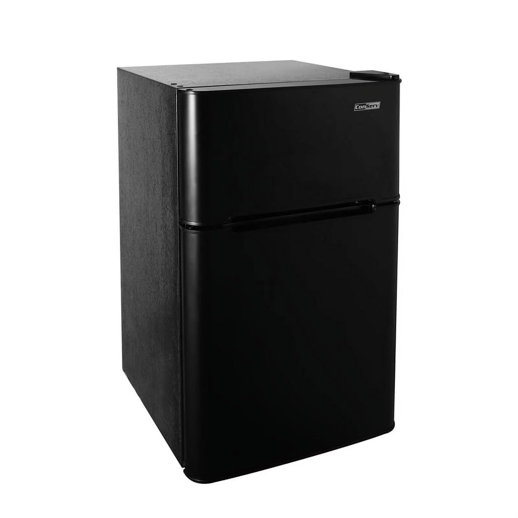 2 Door Mini Freestanding Refrigerator with Freezer in Black E9564