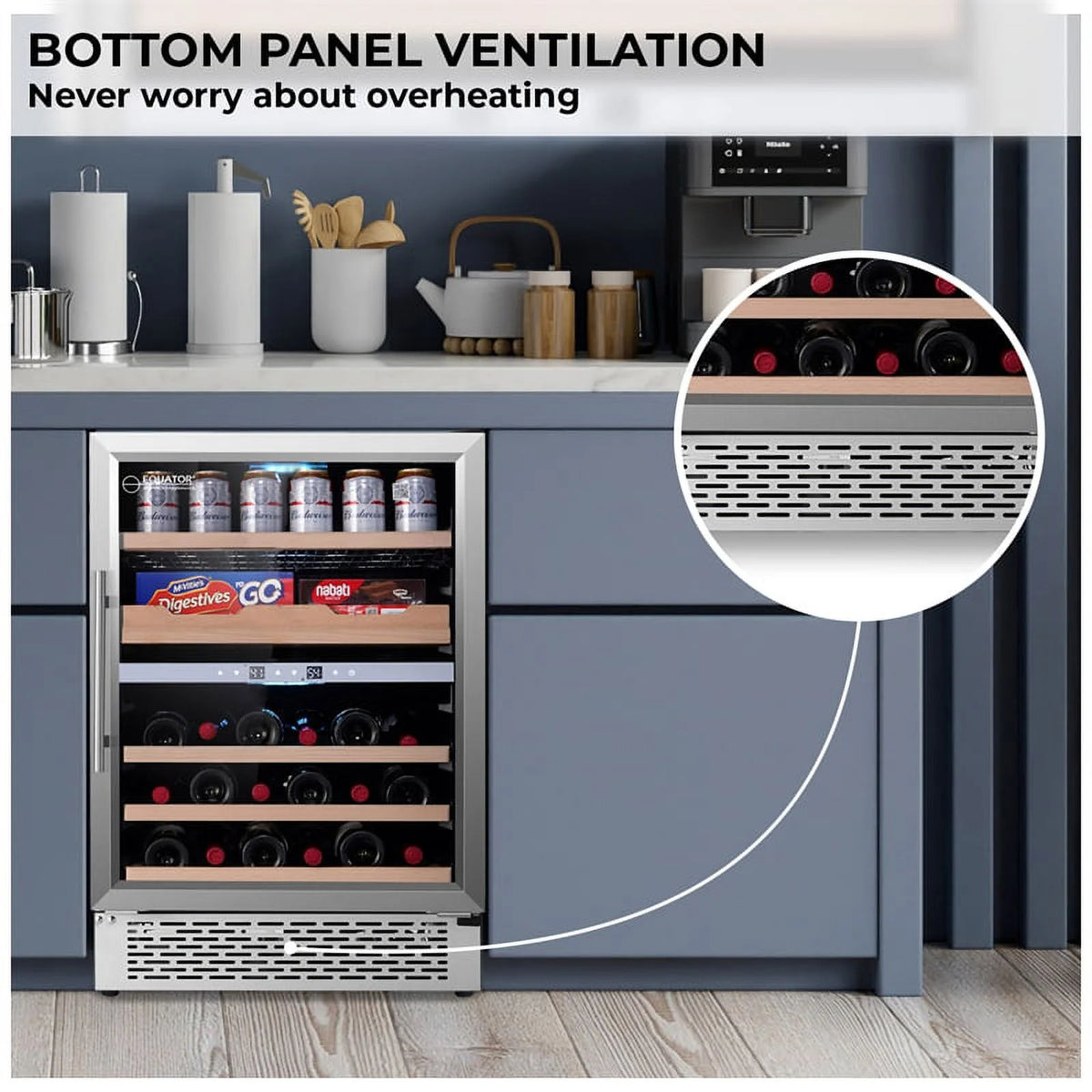 2-Zone Gourmet Center with Wine Bottle Storage G460535