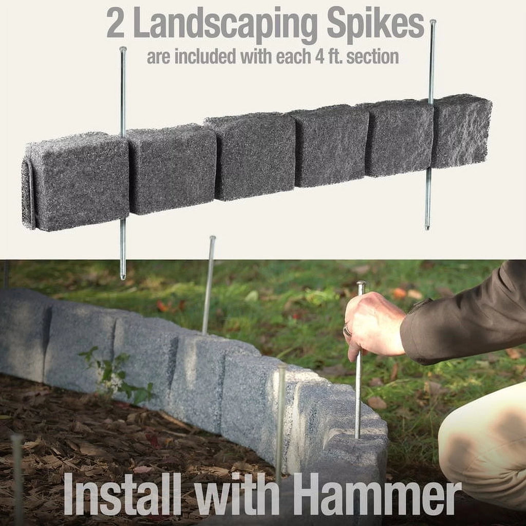 6-Block Section of Edging with 2 Securing Spikes V935