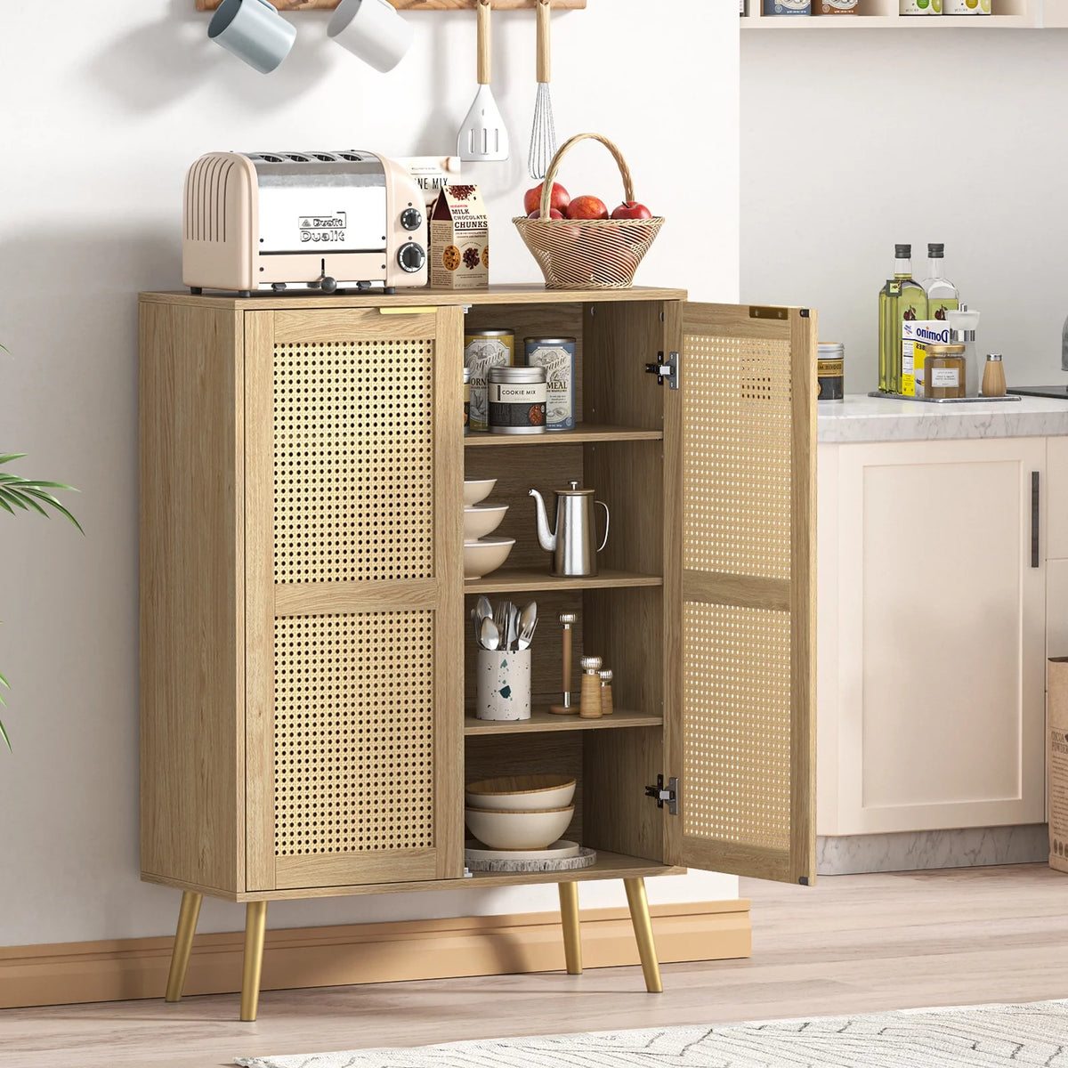Rattan Storage Cabinet H138036