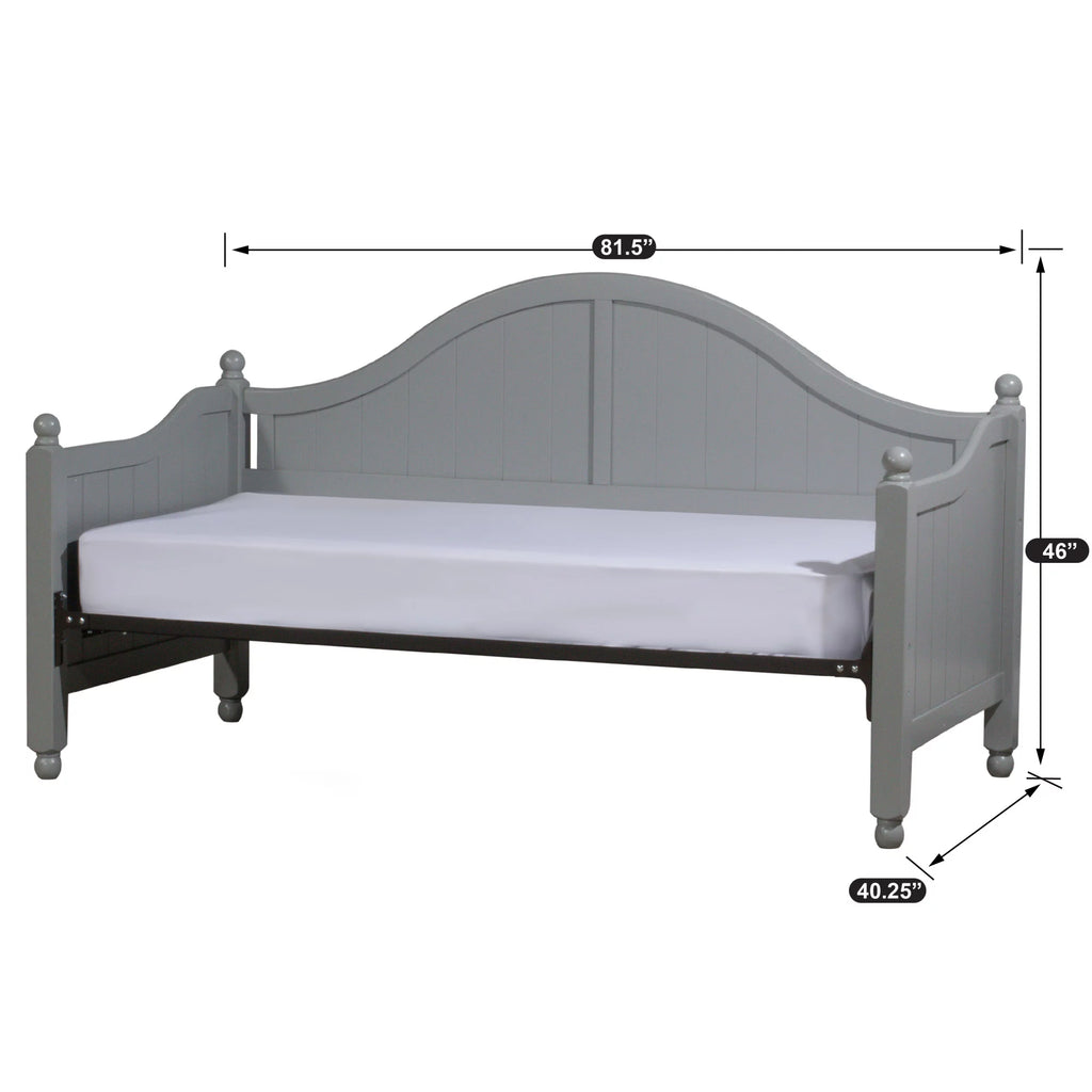 Gray Wood Daybed with Trundle E935161