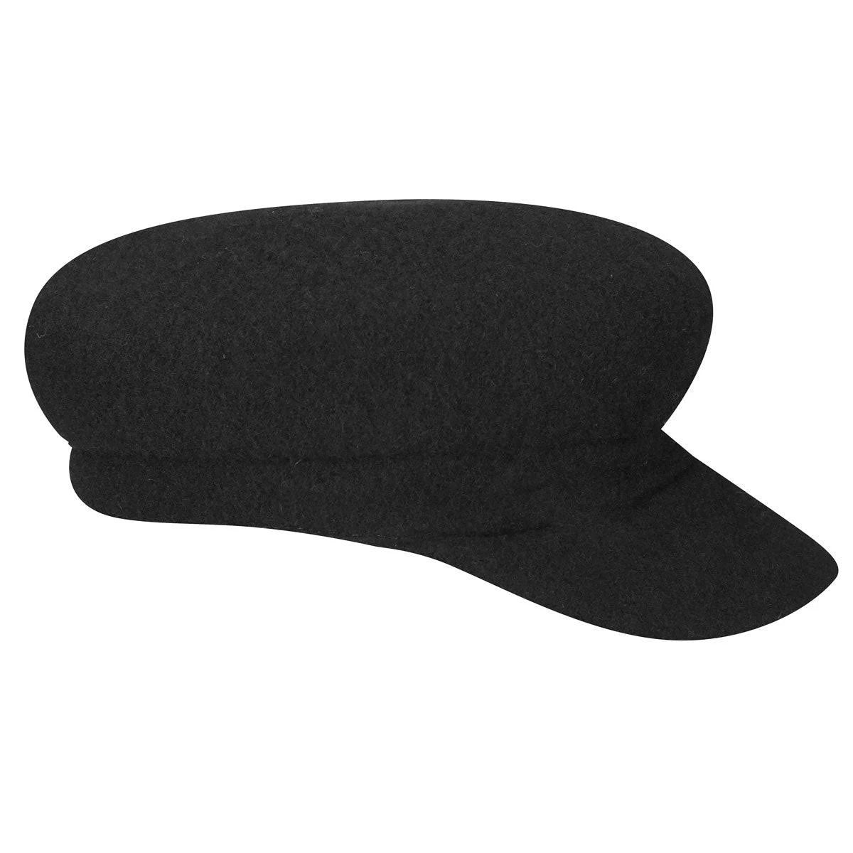 Black Wool Fiddler Cap K743232