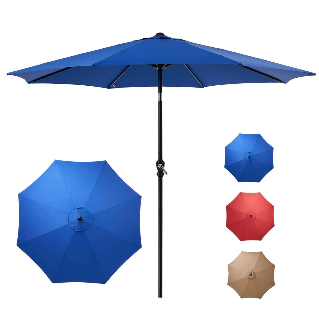 9-FT Outdoor Patio Umbrella with Push Button Tilt and Crank G5896