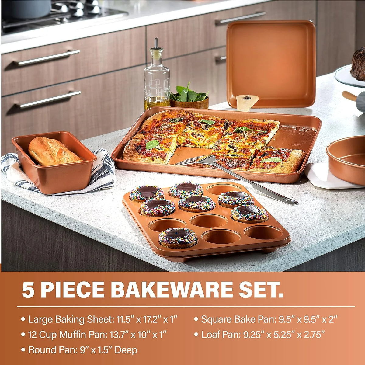 20 Piece Nonstick Ceramic Cookware and Bakeware Set N78667