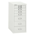 White 8 Drawer Steel Desktop Cabinet P619
