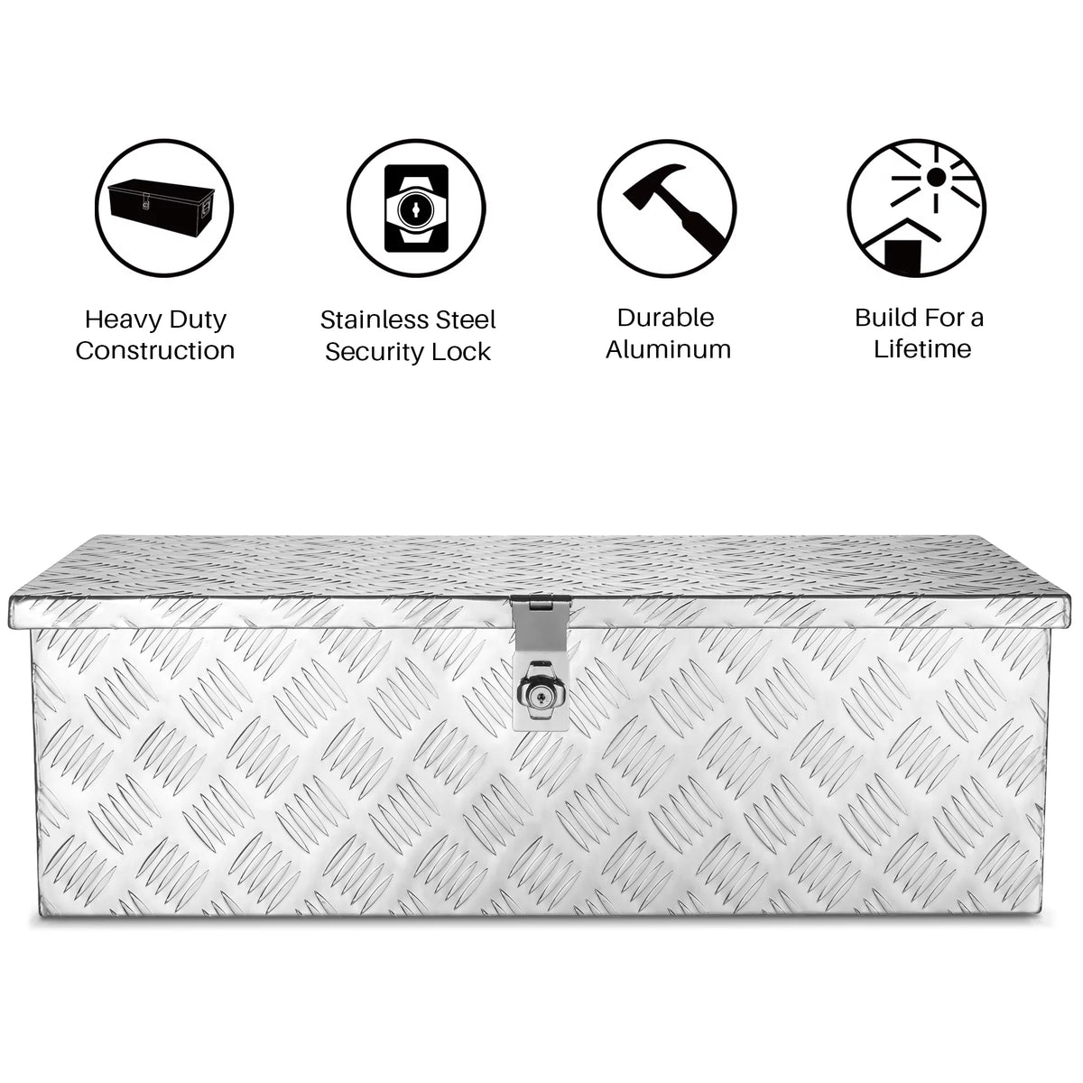 Aluminum Tongue Storage Tool Box Q724