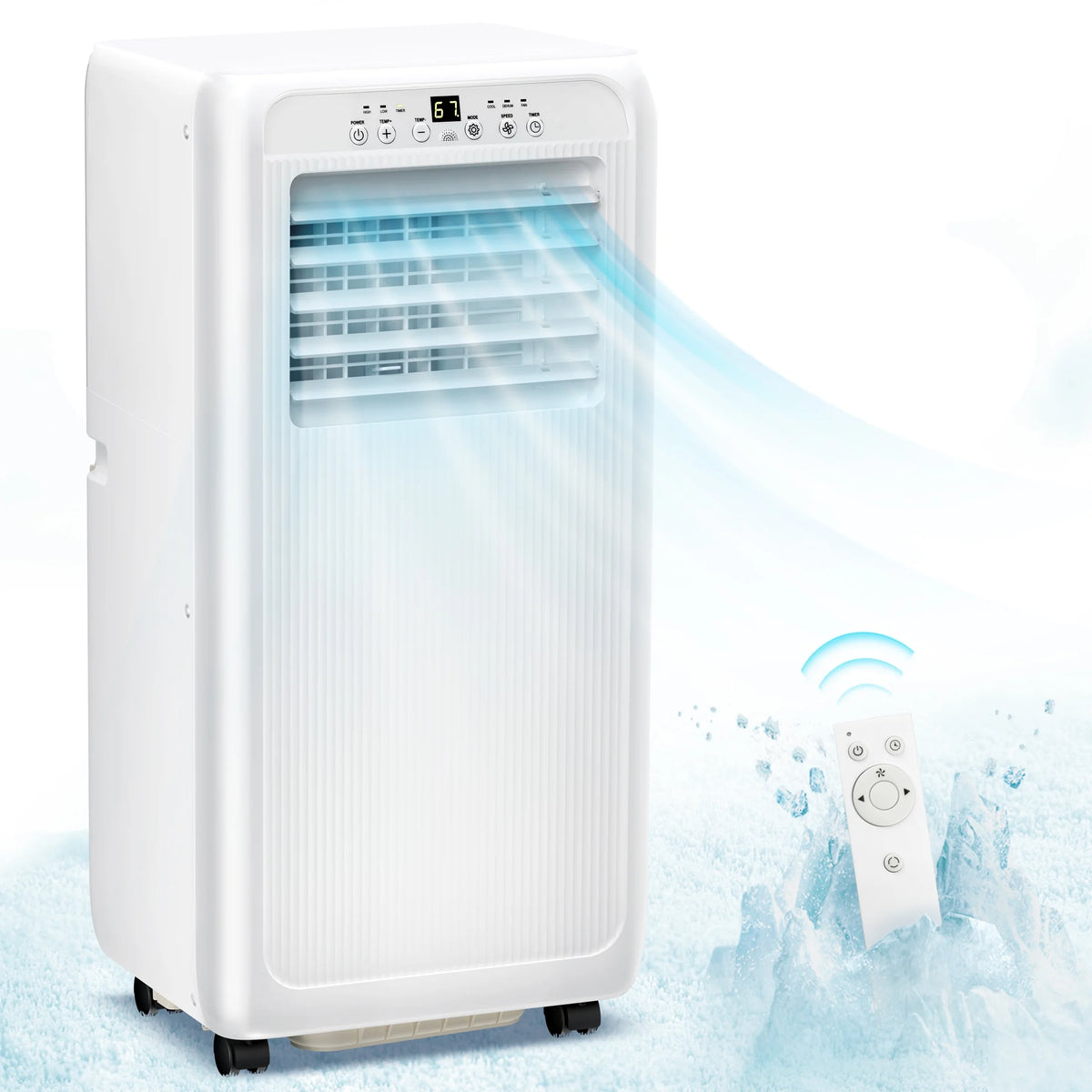 6000BTU Portable Air Conditioners 3-in-1 with Dehumidifier Fan K119693