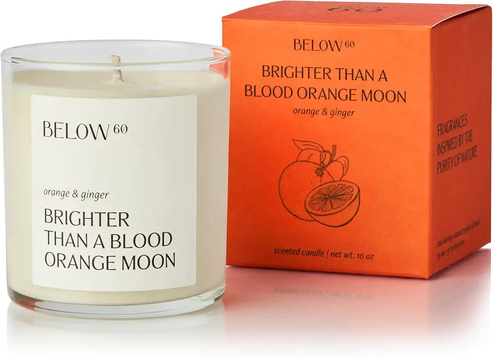 Scented Candle Orange & Ginger 10oz Soy Wax 50 hr Burn Time Y98536