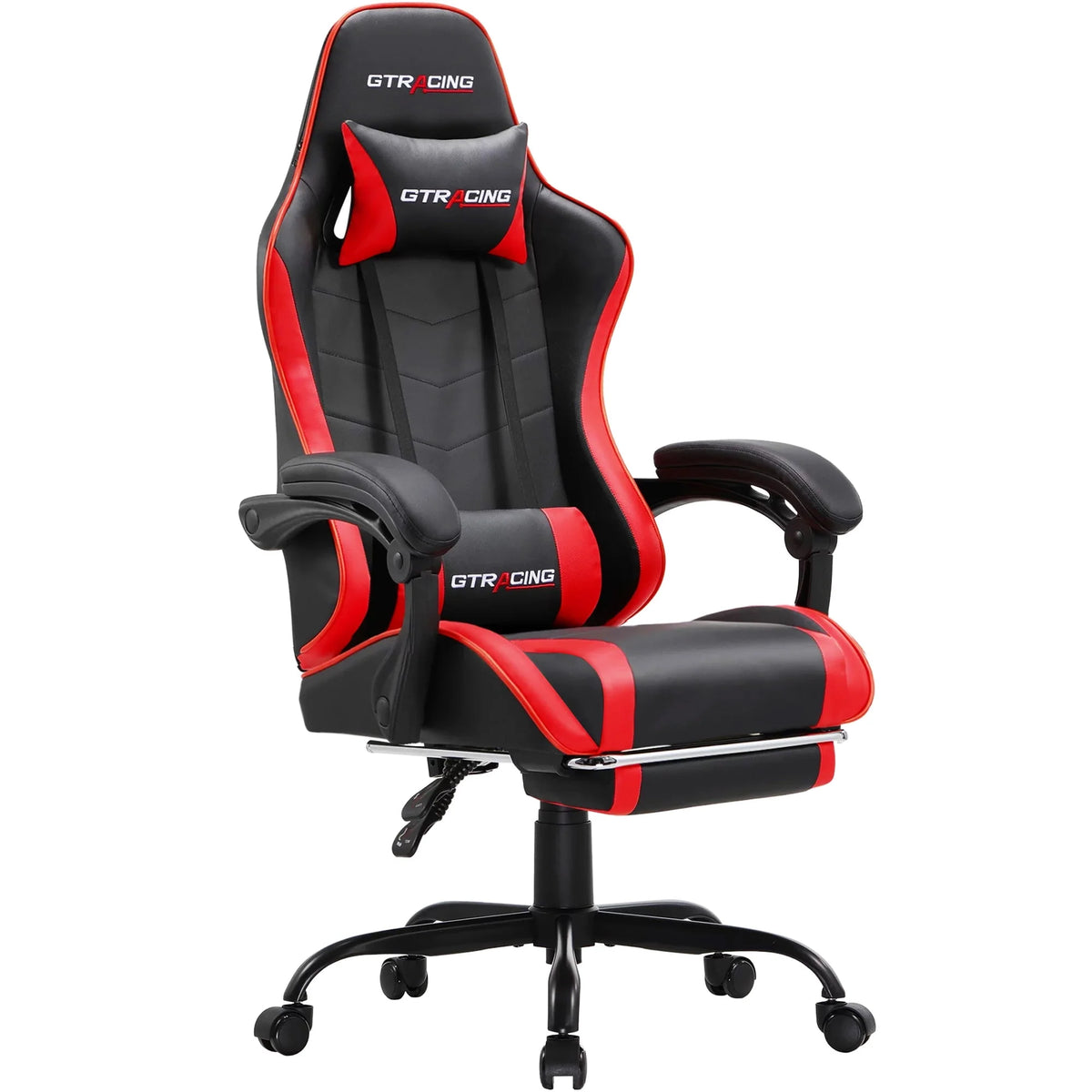 White Gaming Chair with Footrest K2377