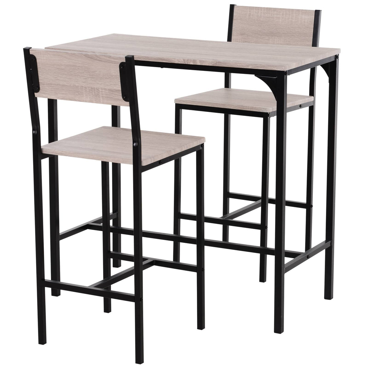 3-Piece Counter Table Set High Back Stool O2635