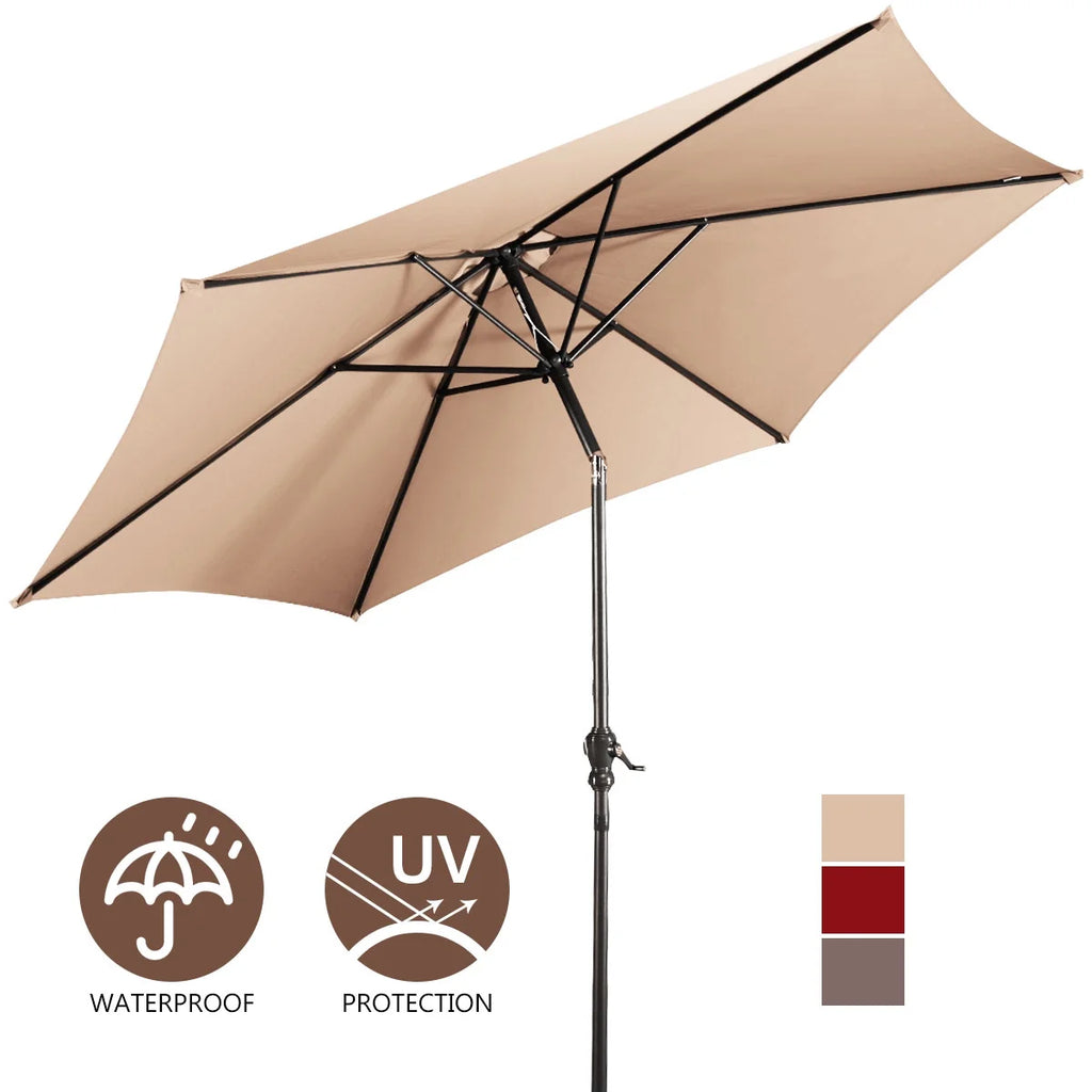 10FT Beige Patio Umbrella D6934