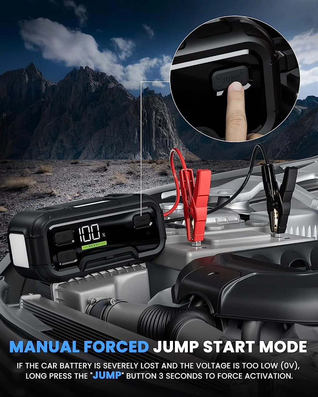 32000mAh 12V Battery Jump Starter with LED Display G686552
