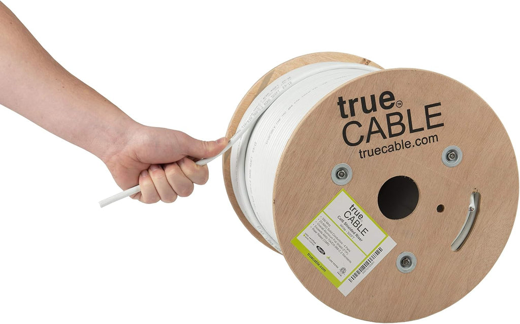 500ft White 23AWG Solid Bare Copper Bulk Ethernet Cable Q2178