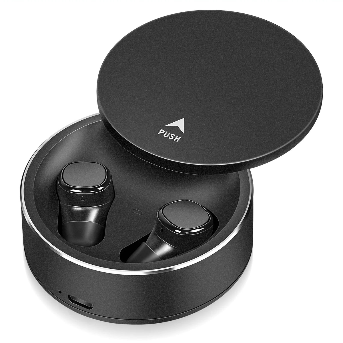 True Wireless Earbuds IPX5 Waterproof Touch Control with Mic Bluetooth Headphones - Black Y50892