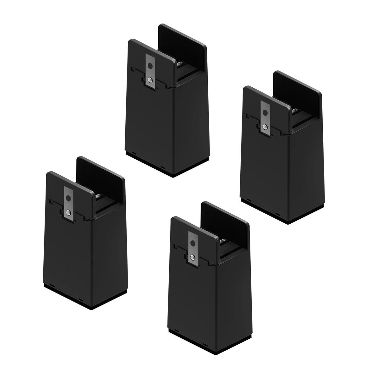 4 Pack Chair Leg Extenders 600lbs Black J87310
