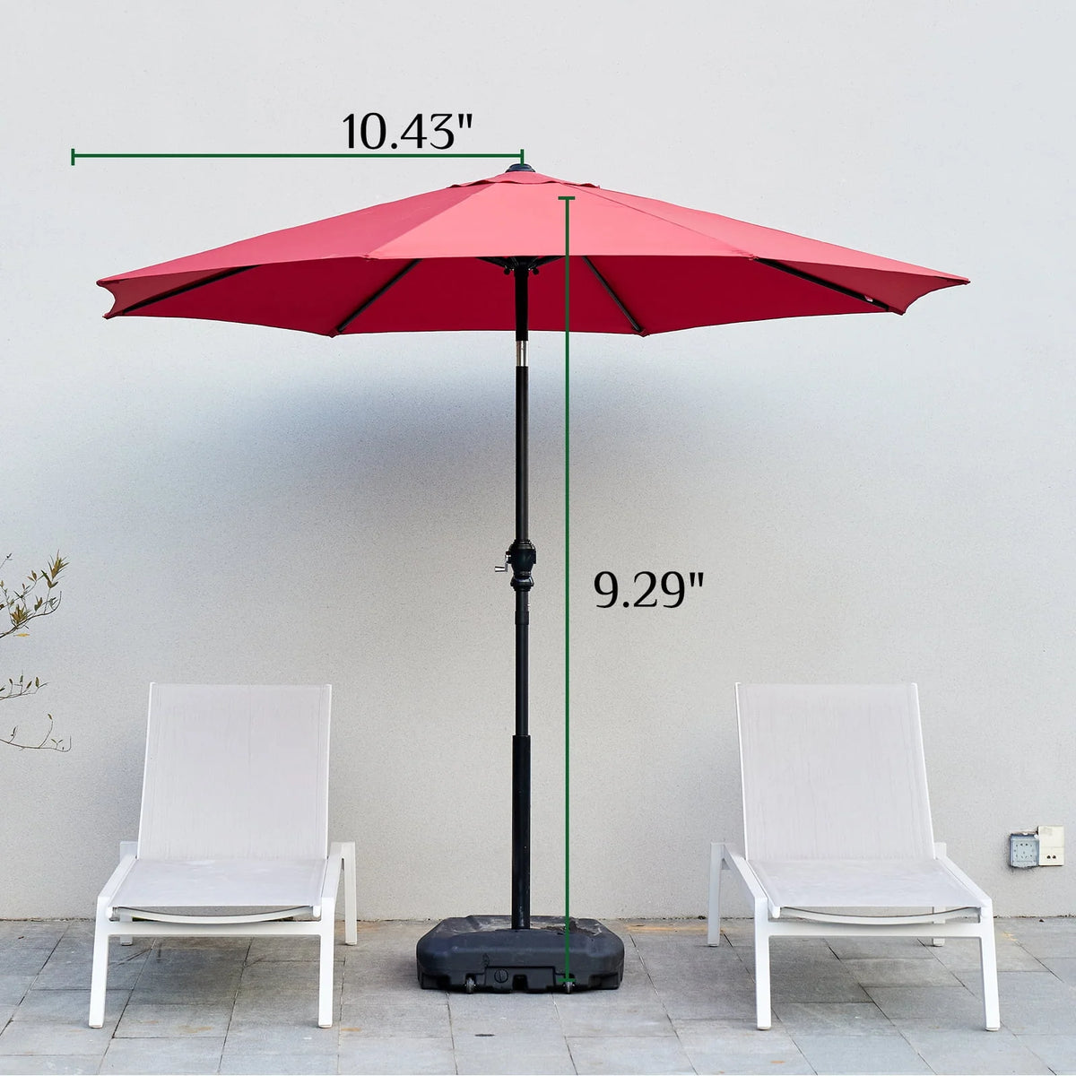 9-FT Outdoor Patio Umbrella with Push Button Tilt and Crank G5896