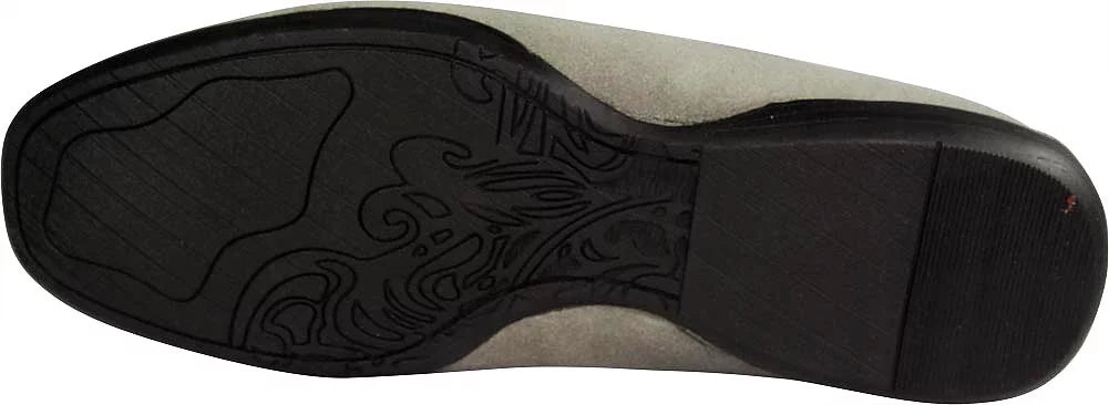 Leather Slip on Loafers Grey C2063