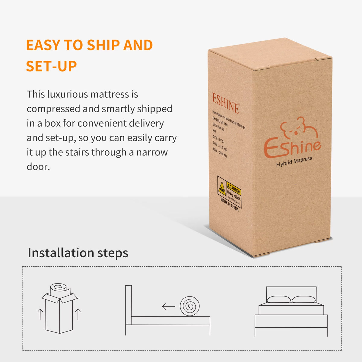 14 inch Memory Foam Hybrid Mattress Queen M480408