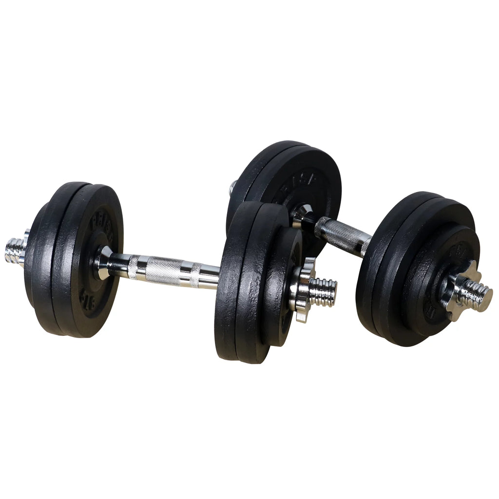 Adjustable Weight Dumbbells Set with Cast Iron Plates U313
