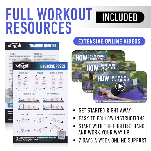 Resistance Bands for Working Out, 4 Fabric Elastic Bands Set V26138