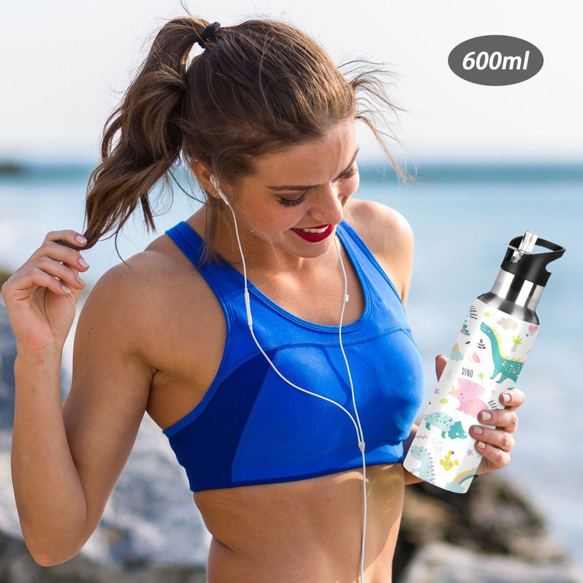 Stainless Steel Insulated Water Bottle with Straw Lid S796774