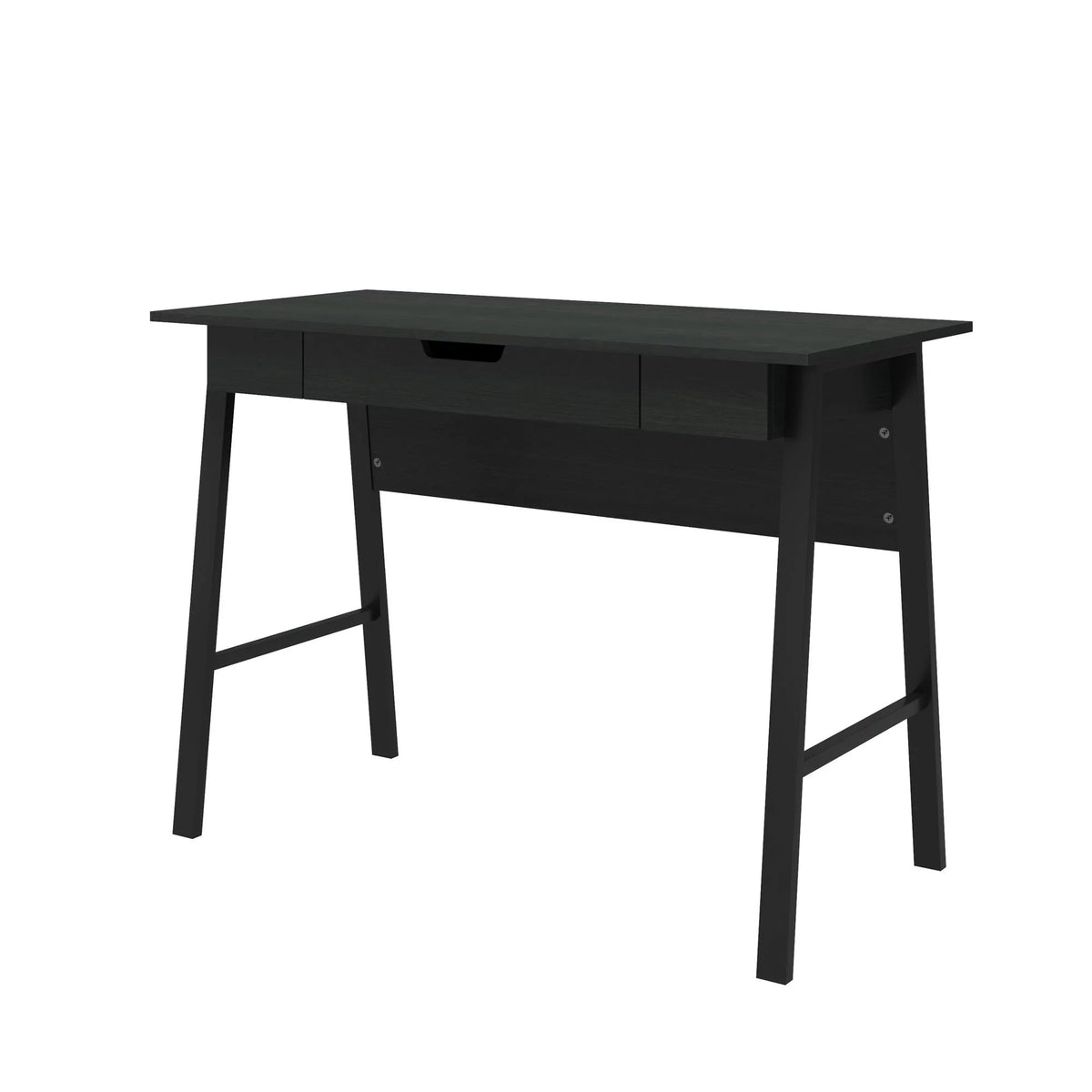 Black Oak Computer Desk with Drawer E976