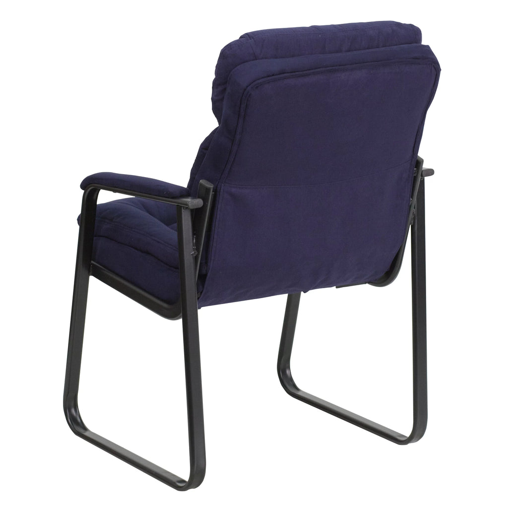 Navy Blue Microfiber Executive Office Chair T9529