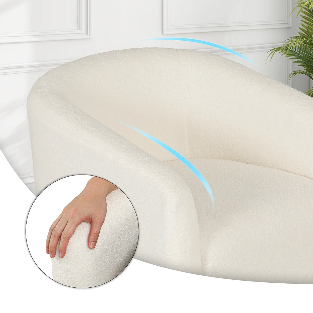 Cream Sherpa Upholstered Accent Chair R998