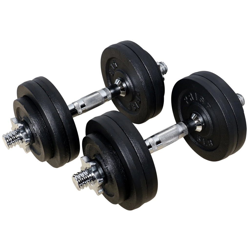 Adjustable Weight Dumbbells Set with Cast Iron Plates U313