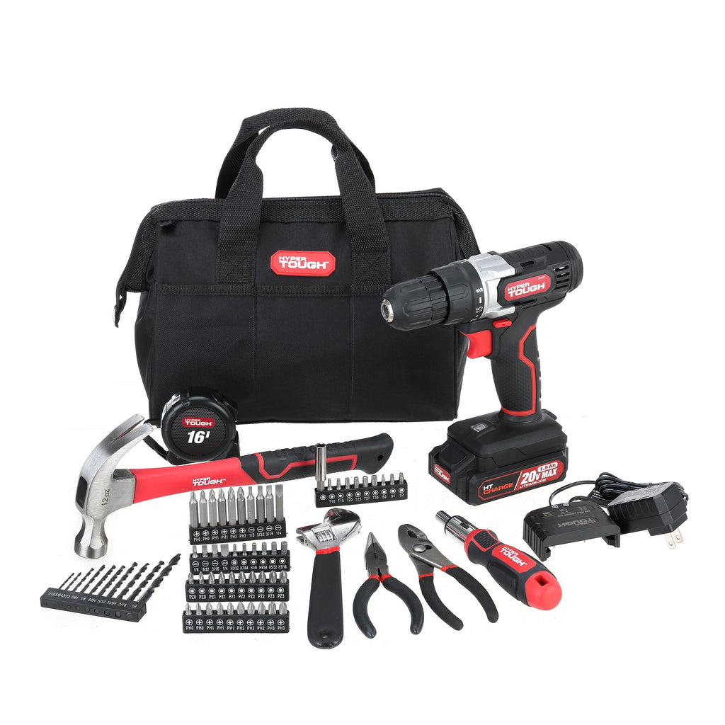 3/8 inch Cordless Drill and 70-Piece Home Tool Set E747