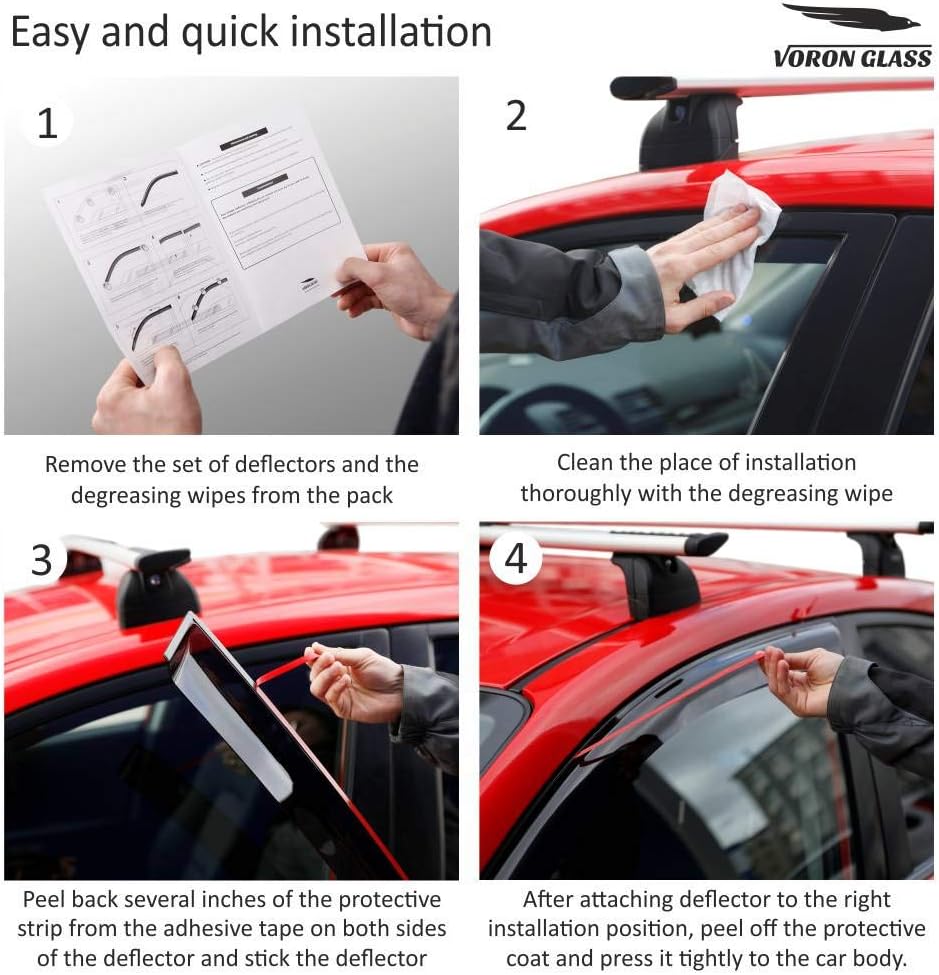 4 Pieces Rain Guards for Jeep Renegade C1913