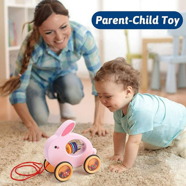 Pull Along Rolling Animal Toy (Rabbit) F341823