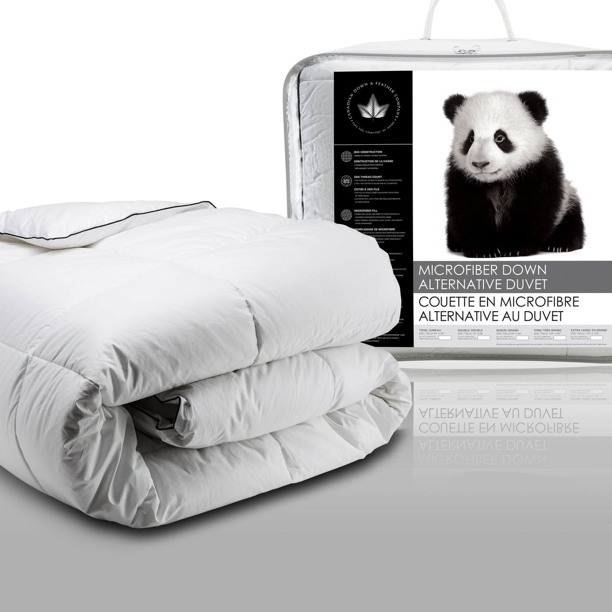 Twin White Microfiber Down-Alternative Comforter X307