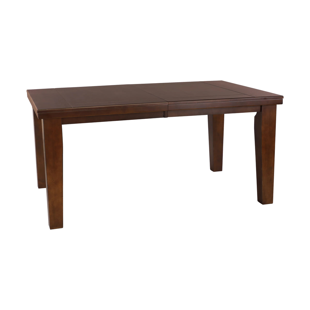 Dark Oak Rectangular Wooden Dining Table with Extension Leaf J437588