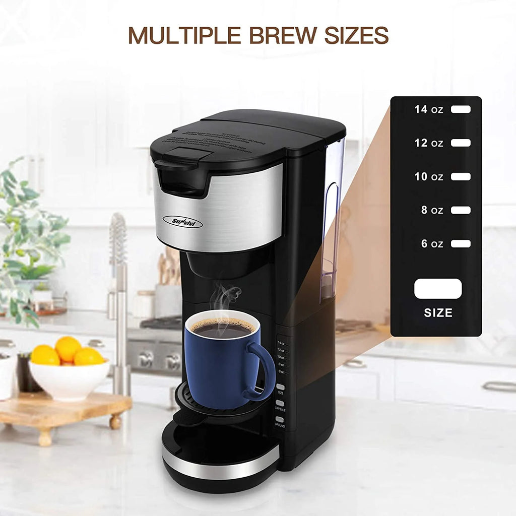 Single Serve Coffee Maker with 6 to 14 oz Brew Sizes Y252