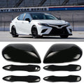 Black Side Door Mirror Caps and Door Handle Covers for Toyota Camry T429