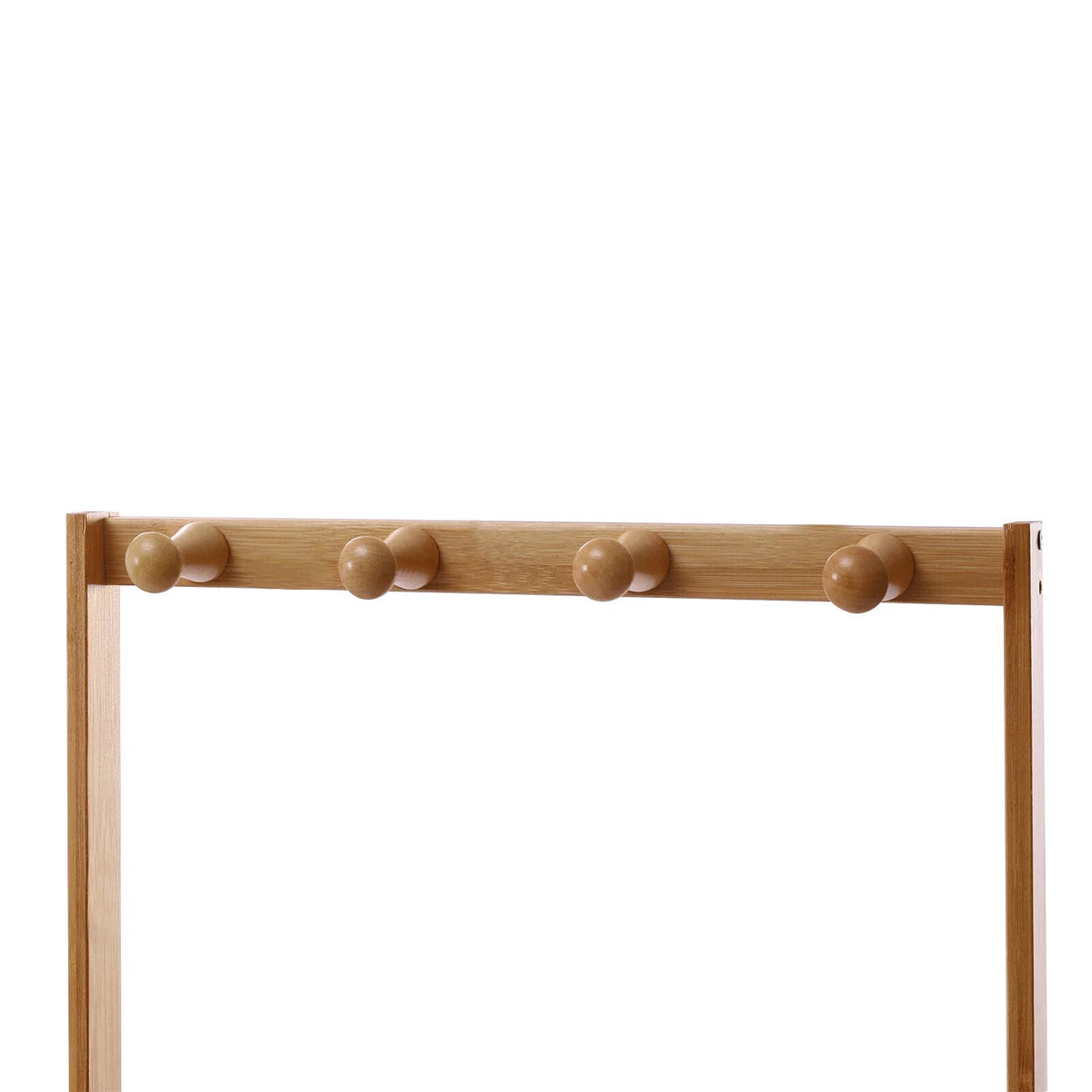 Bamboo Coat Hat Rack Shoe Bench with 8 Hooks A1241